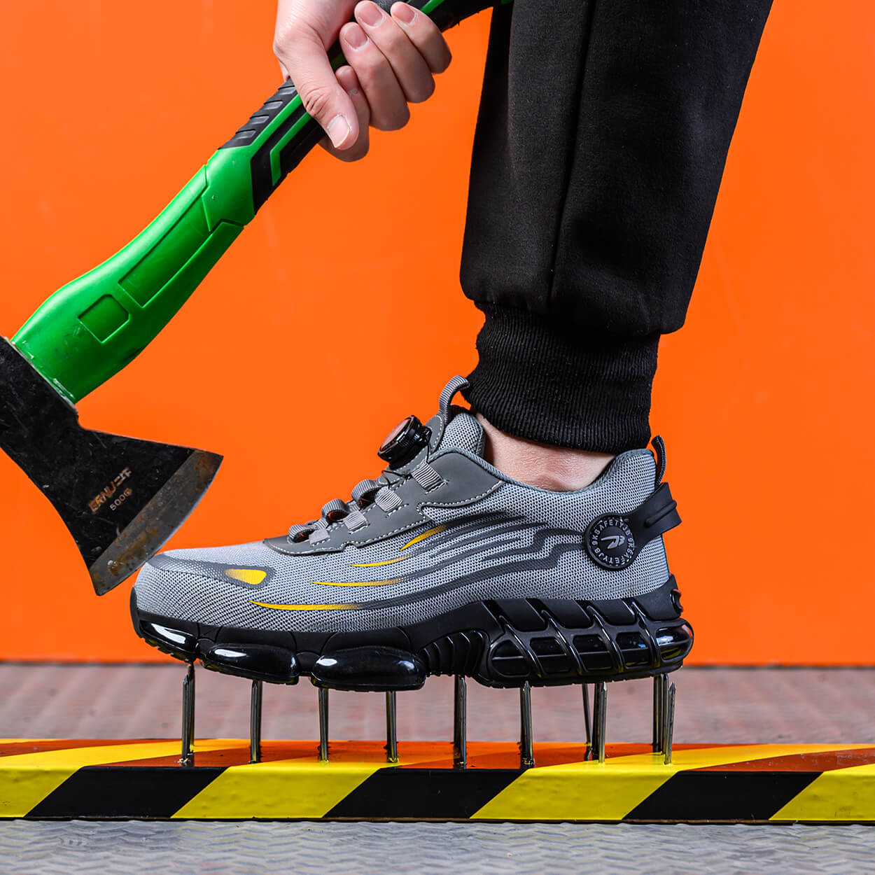 Zapatos de seguridad con punta de acero para hombre Negro