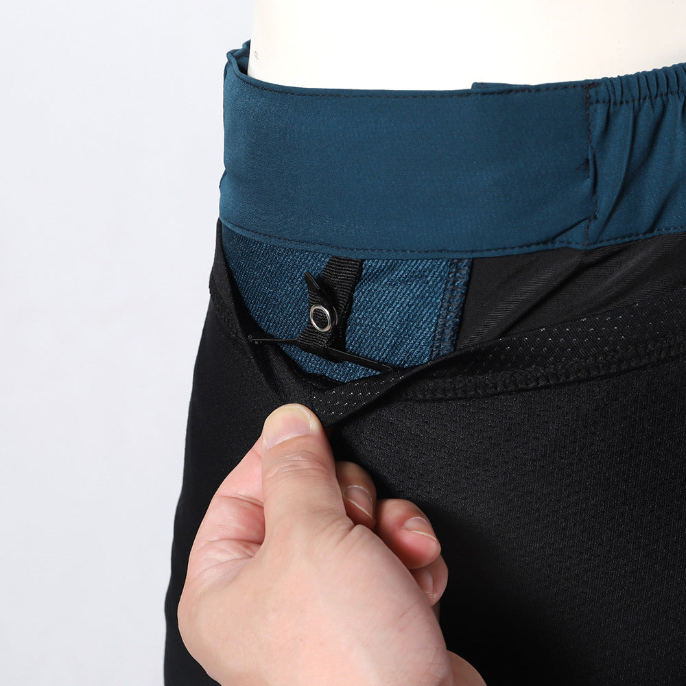 Pantalón Corto de Ciclismo Hombre 2 en 1 Desmontable con Bolsillos, Impermeable y Transpirable para MTB y Outdoor
