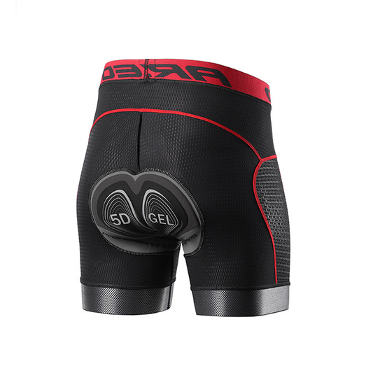 Culotte Interior Ciclismo Hombre | Badana Acolchada Transpirable MTB y Carretera rojo