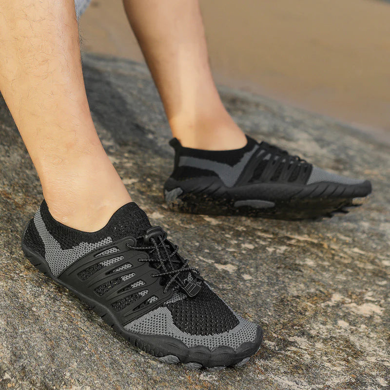 Zapatos de agua antideslizantes unisex estilo barefoot para exterior Negro