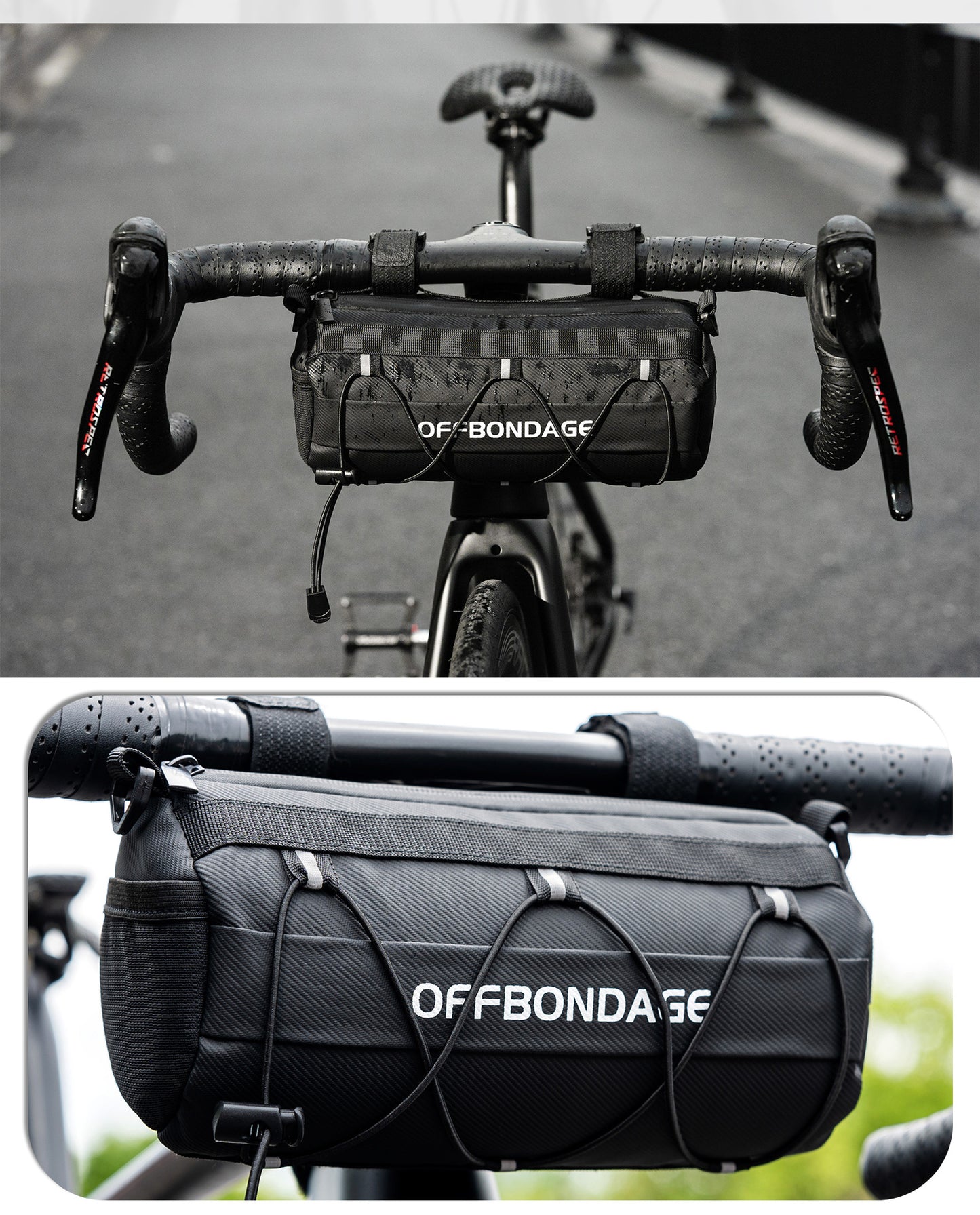 Bolsa de Manillar para Bicicleta Grande Capacidad | Bolsa Frontal Impermeable para MTB y Carretera