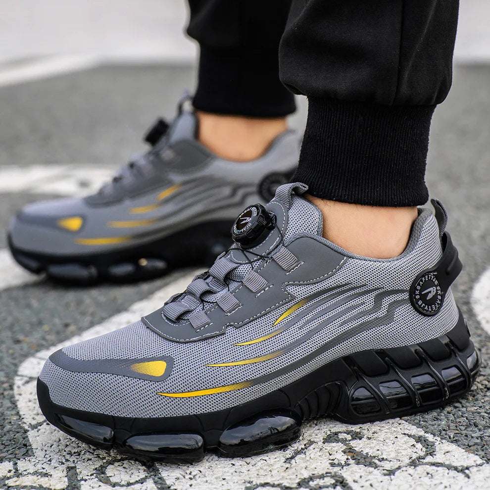Zapatos de seguridad con punta de acero para hombre Negro