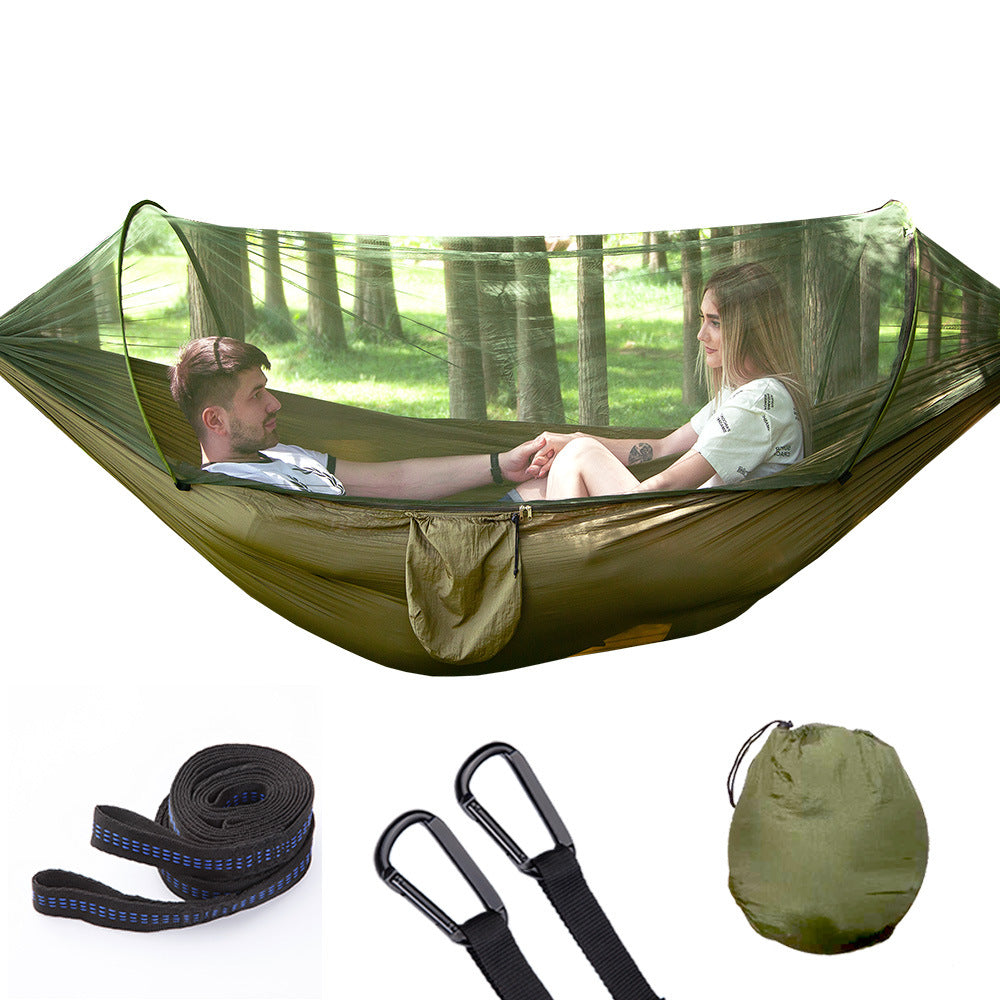Hamaca de Camping Automática con Mosquitera, Nailon para 1-2 Personas