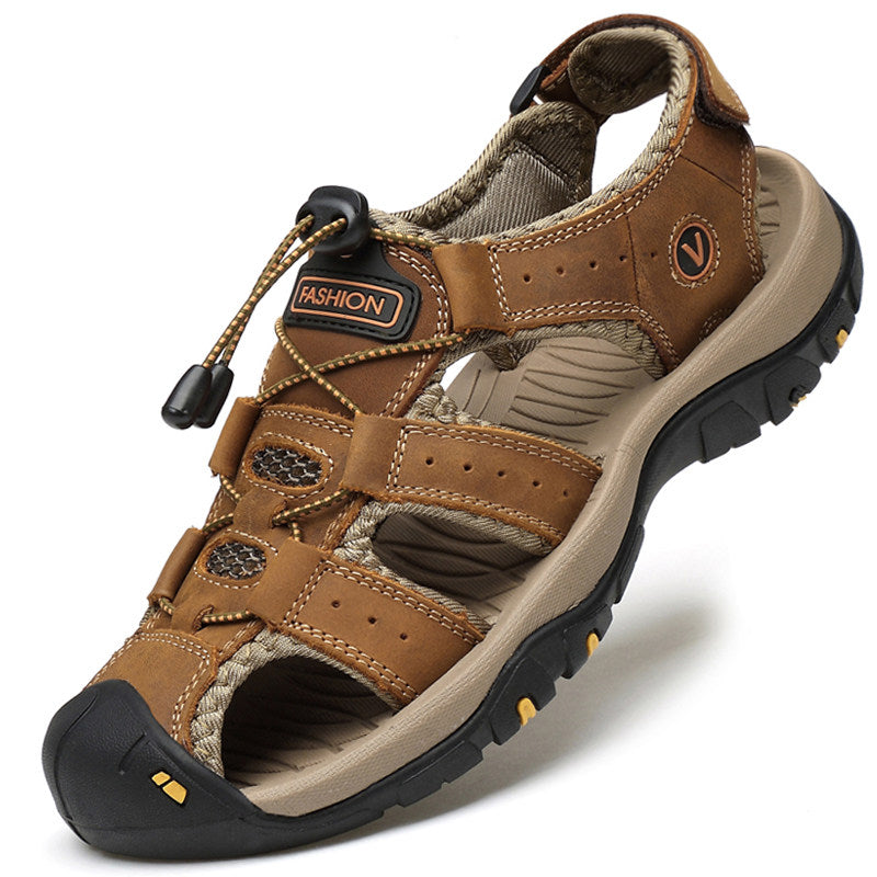 Nuevas sandalias de playa transpirables para hombre - Camel
