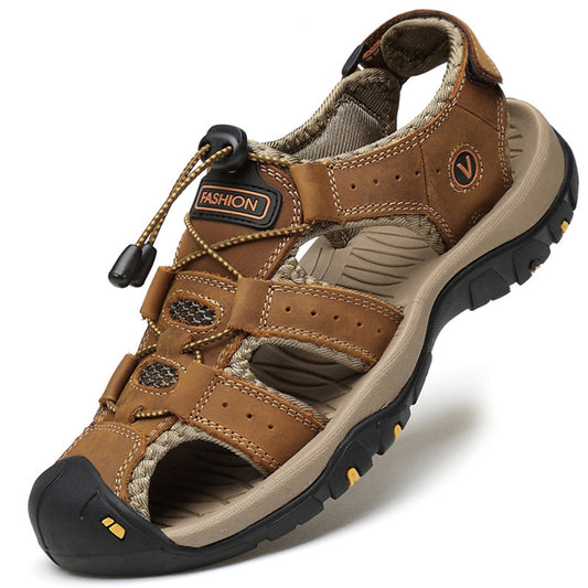 Nuevas sandalias de playa transpirables para hombre - Camel