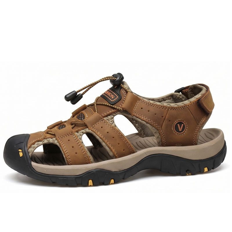 Nuevas sandalias de playa transpirables para hombre - Camel