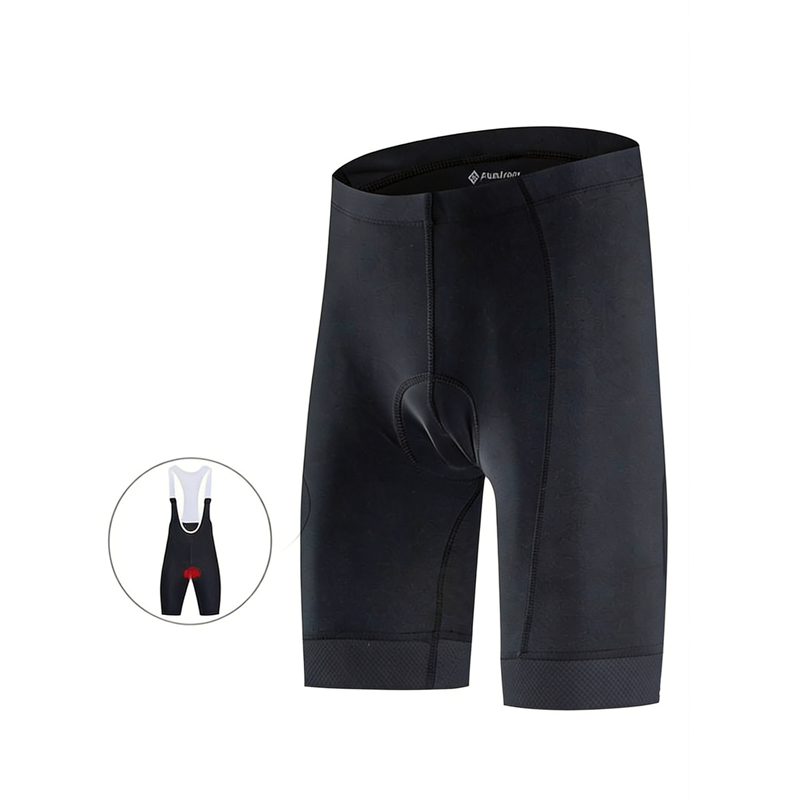 Pantalones Cortos de Ciclismo con Tirantes y Badana de Gel