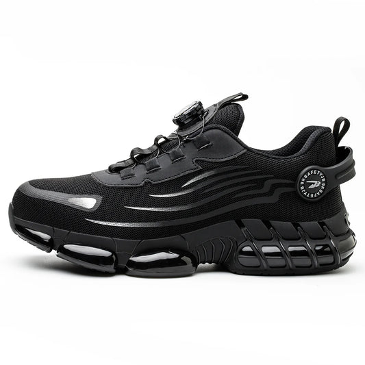 Zapatos de seguridad con punta de acero para hombre Negro