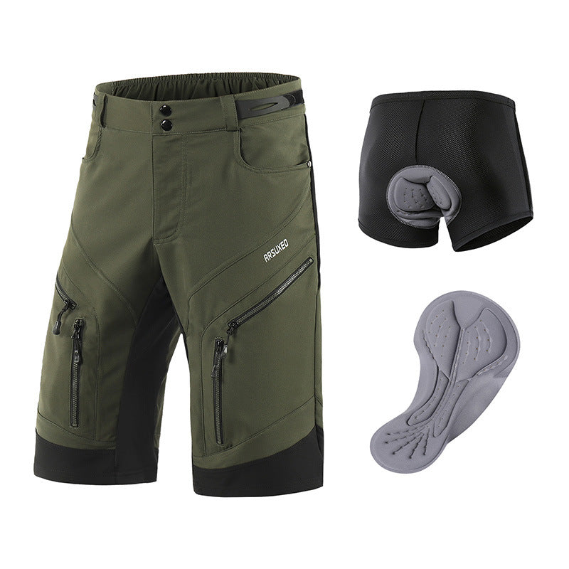 Pantalón Corto de Ciclismo Hombre 2 en 1 Desmontable con Bolsillos, Impermeable y Transpirable para MTB y Outdoor