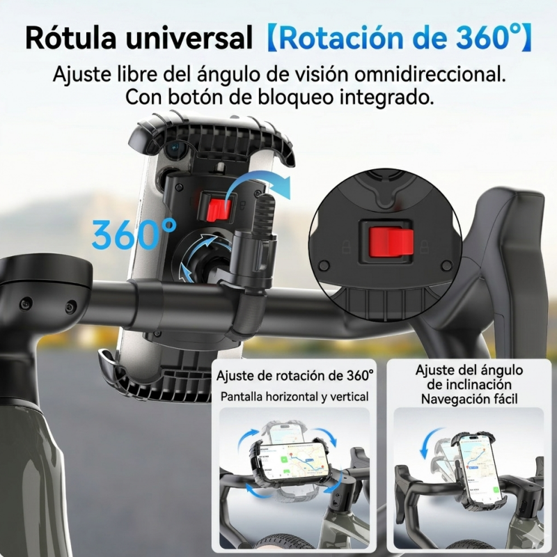 Soporte de Móvil para Bicicleta: Carretera y Montaña