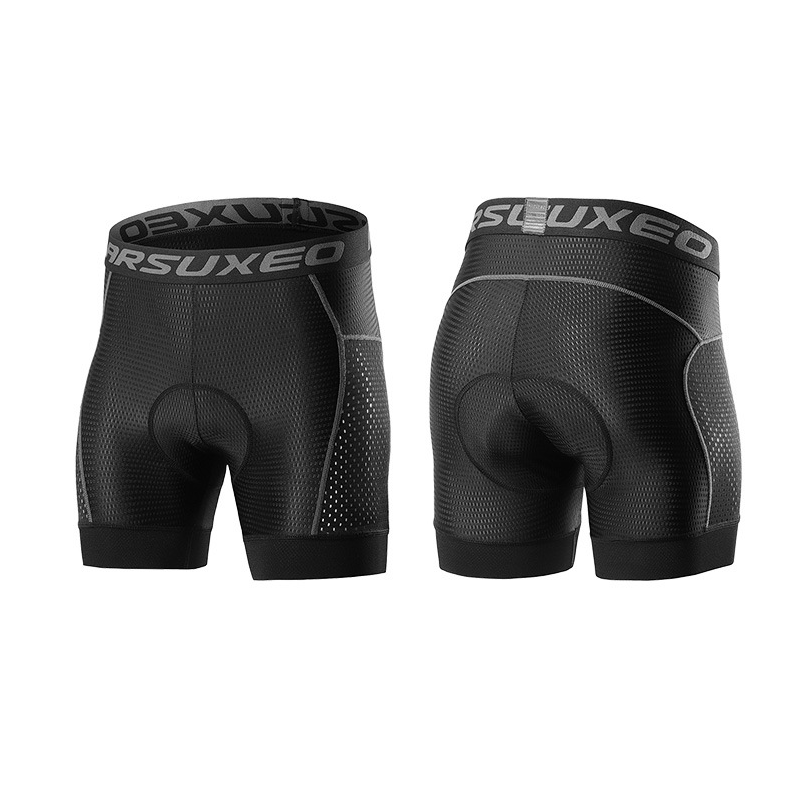 Culotte Interior Ciclismo Hombre | Badana Acolchada Transpirable MTB y Carretera gris claro
