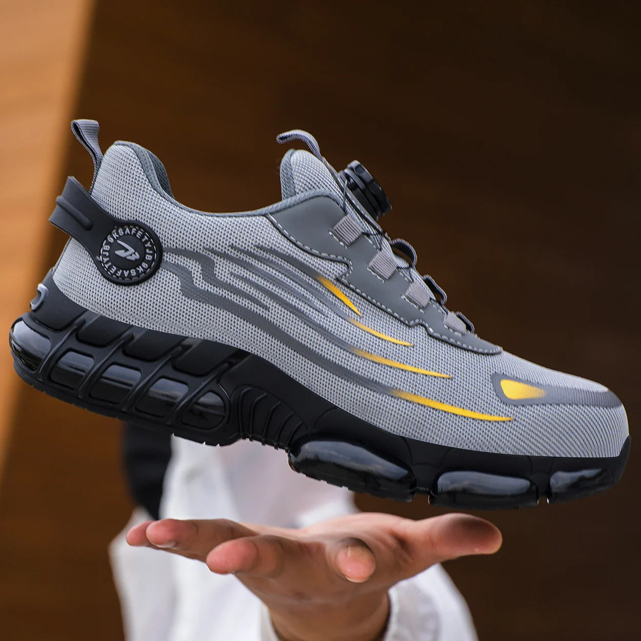 Zapatos de seguridad con punta de acero para hombre Negro