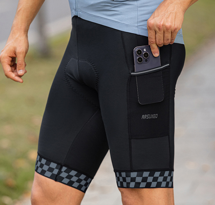 Pantalones Cortos de Ciclismo para Hombre con Acolchado de Gel Transpirable y Secado Rápido MTB