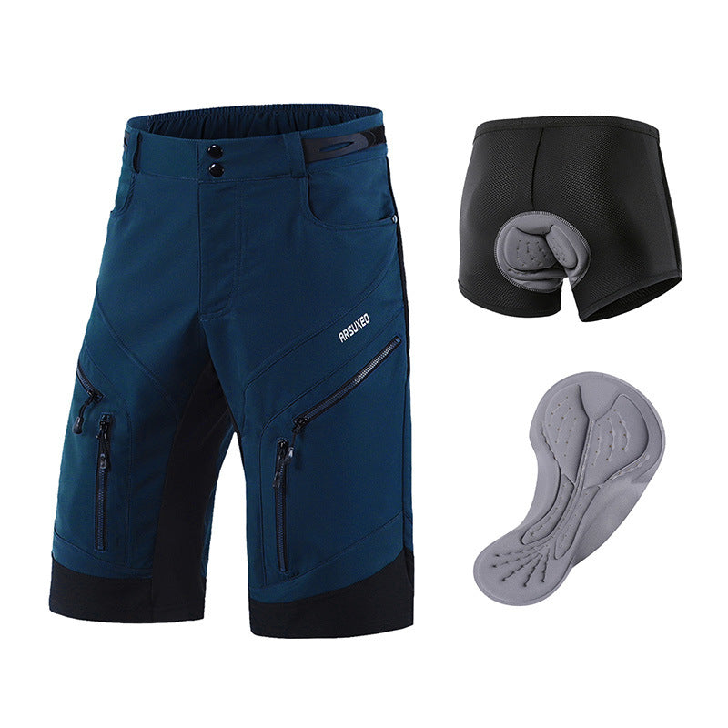 Pantalón Corto de Ciclismo Hombre 2 en 1 Desmontable con Bolsillos, Impermeable y Transpirable para MTB y Outdoor