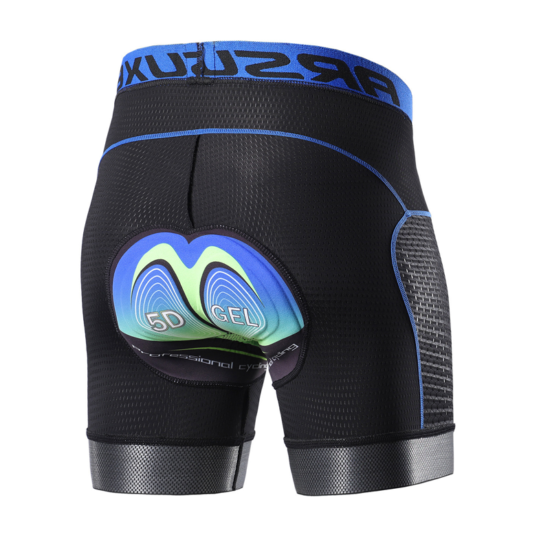 Culotte Interior Ciclismo Hombre | Badana Acolchada Transpirable MTB y Carretera gris claro azul