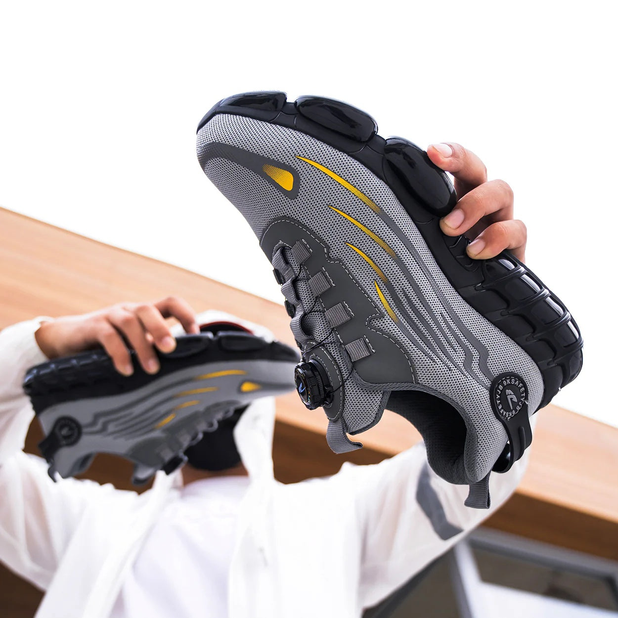 Zapatos de seguridad con punta de acero para hombre Negro