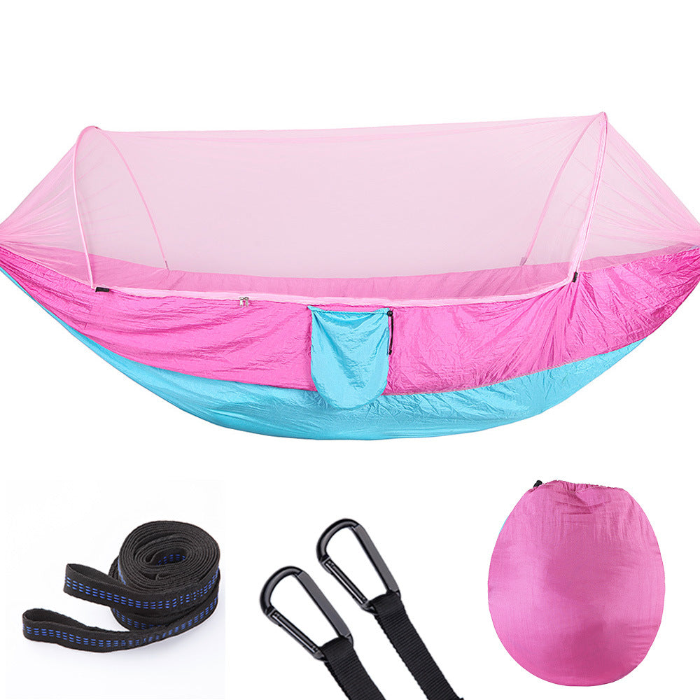 Hamaca de Camping Automática con Mosquitera, Nailon para 1-2 Personas