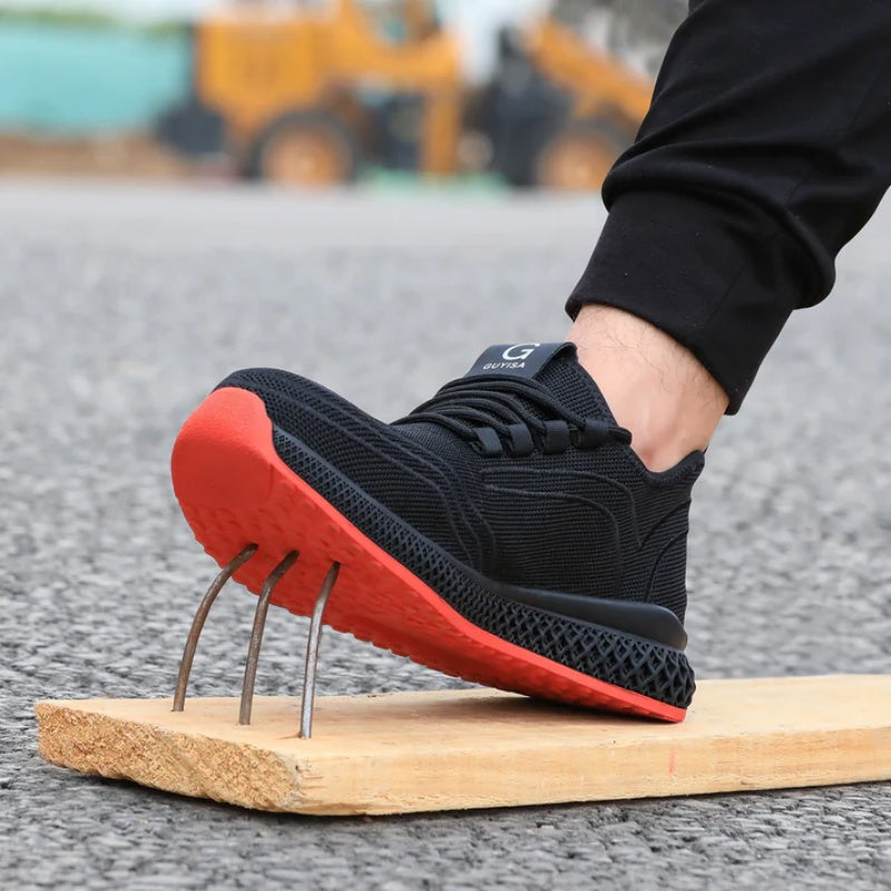 Zapatos de seguridad S1 ligeros, con punta de acero y transpirables