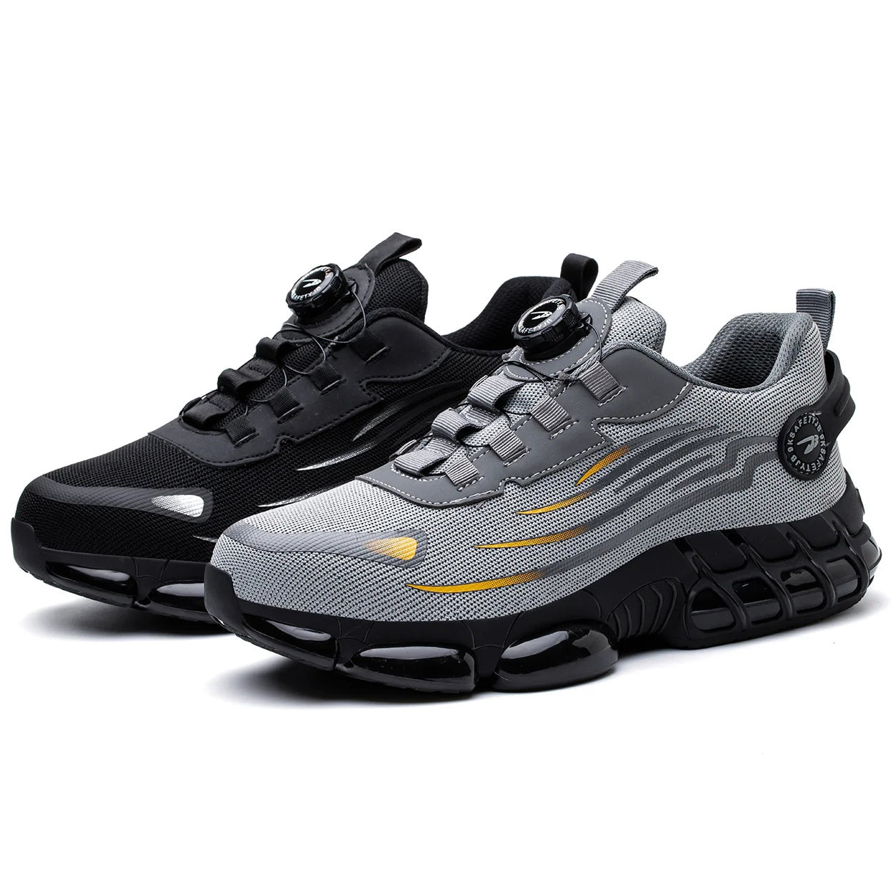 Zapatos de seguridad con punta de acero para hombre Negro