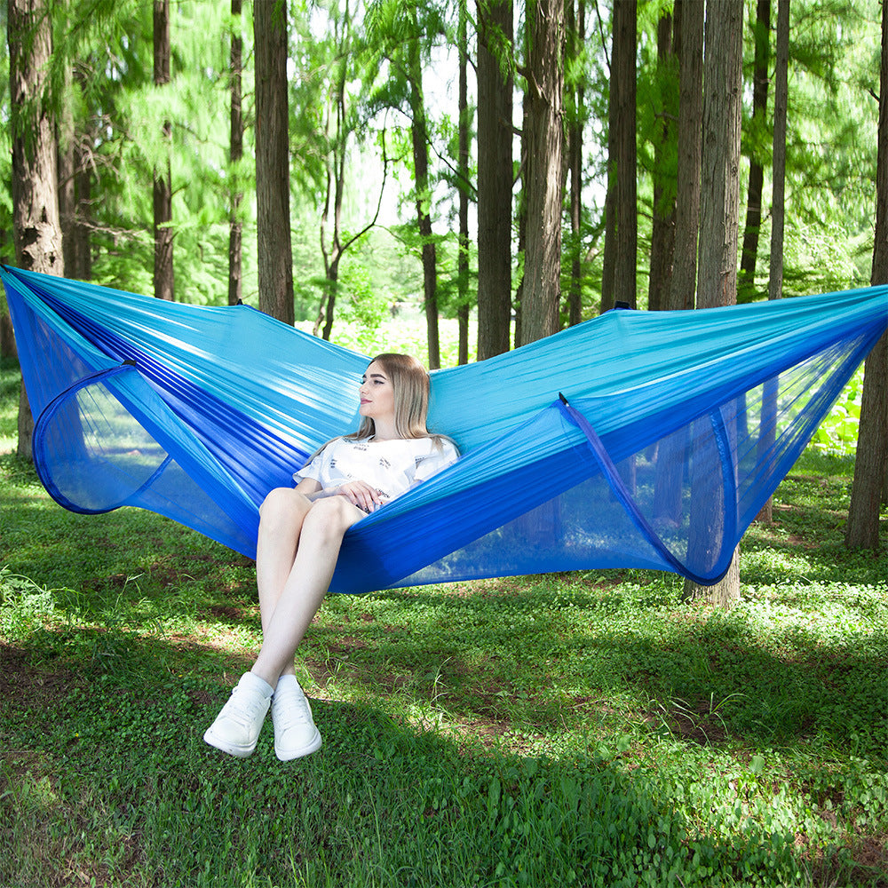 Hamaca de Camping Automática con Mosquitera, Nailon para 1-2 Personas