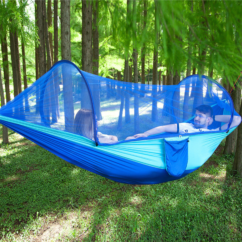 Hamaca de Camping Automática con Mosquitera, Nailon para 1-2 Personas