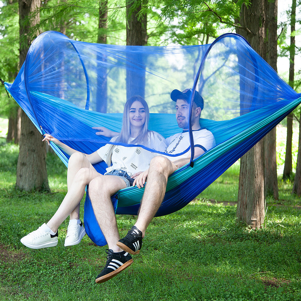 Hamaca de Camping Automática con Mosquitera, Nailon para 1-2 Personas