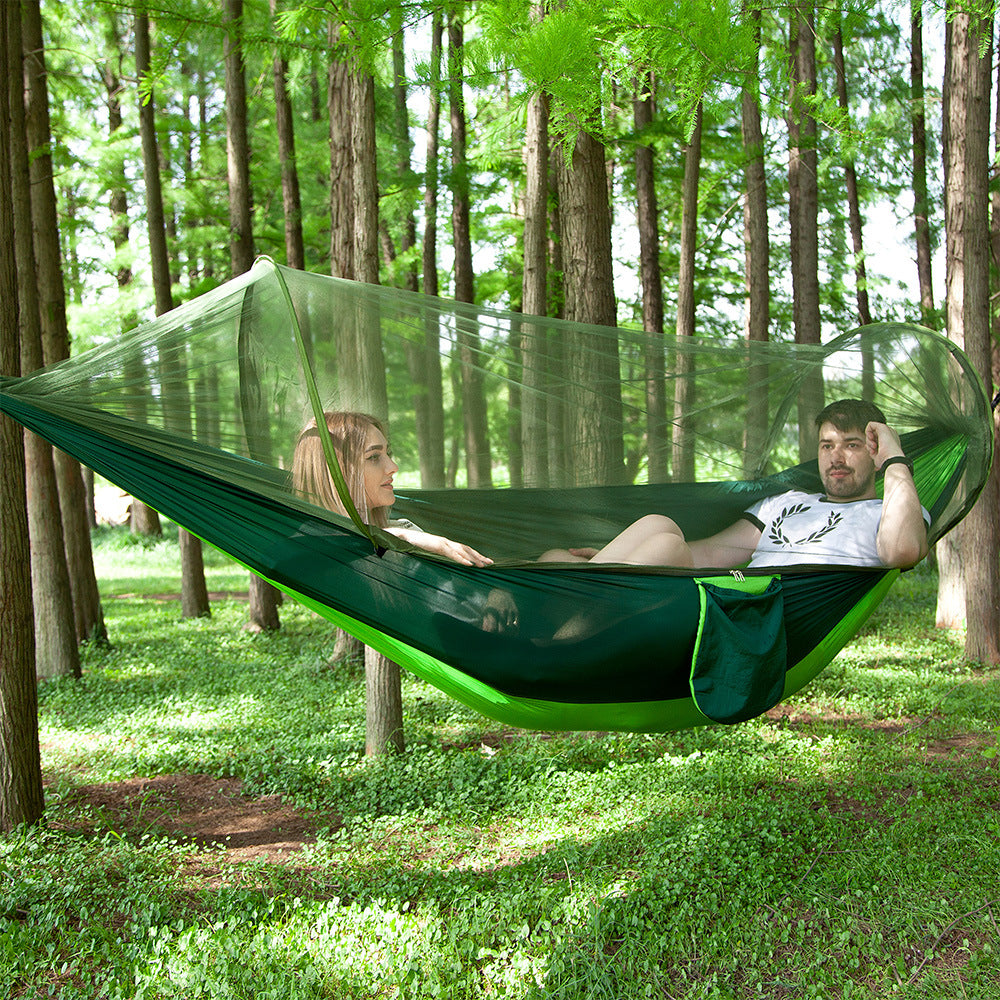 Hamaca de Camping Automática con Mosquitera, Nailon para 1-2 Personas