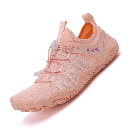 Zapatillas barefoot deportivas: transpirables, ligeras y con puntera ancha Rosa