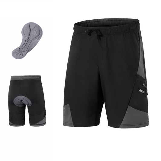 Pantalones de Bici Holgados Hombre con Bolsillos y Cojín Ergonómico