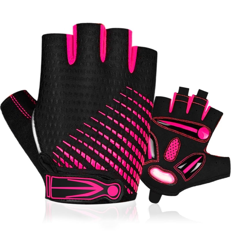 Guantes de Ciclismo: Ligeros, con Gel y Antideslizantes Rojo
