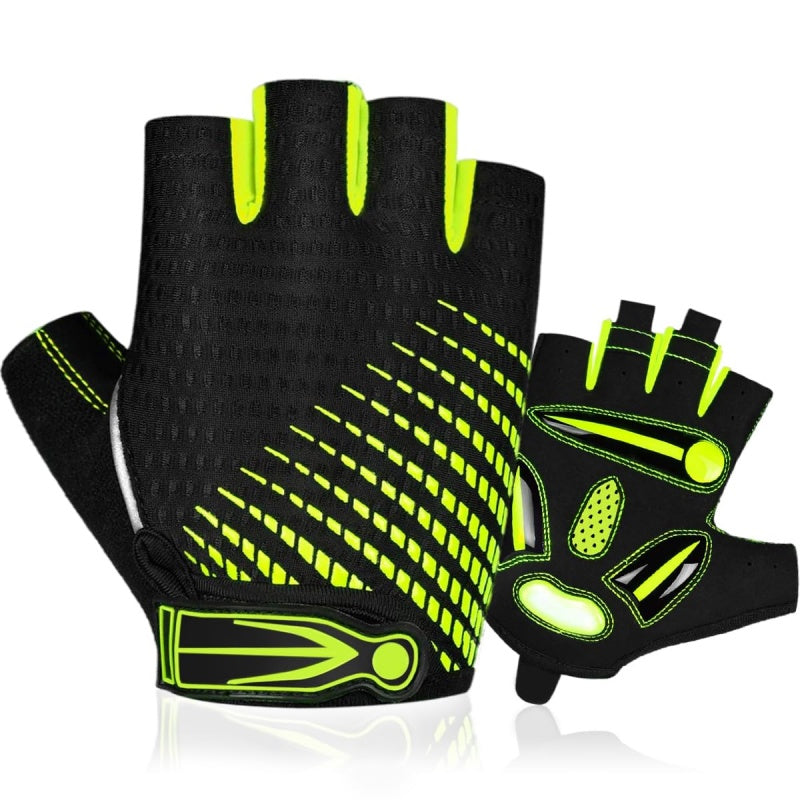 Guantes de Ciclismo: Ligeros, con Gel y Antideslizantes Azul