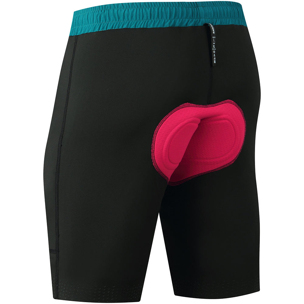 Culotte de ciclismo 2 en 1 para hombre con sillín: transpirable y de secado rápido Azul