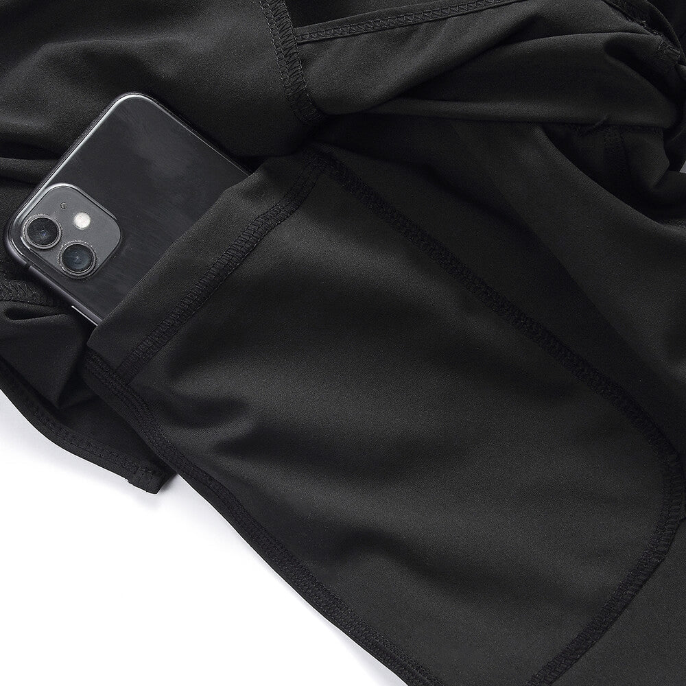 Culotte de ciclismo 2 en 1 para hombre con sillín: transpirable y de secado rápido Negro