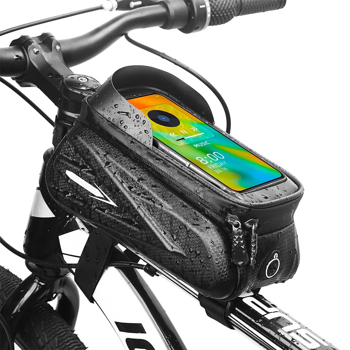 Bolsa para Móvil de Bicicleta Impermeable | Bolsa Rígida de Tubo Superior para MTB y Carretera