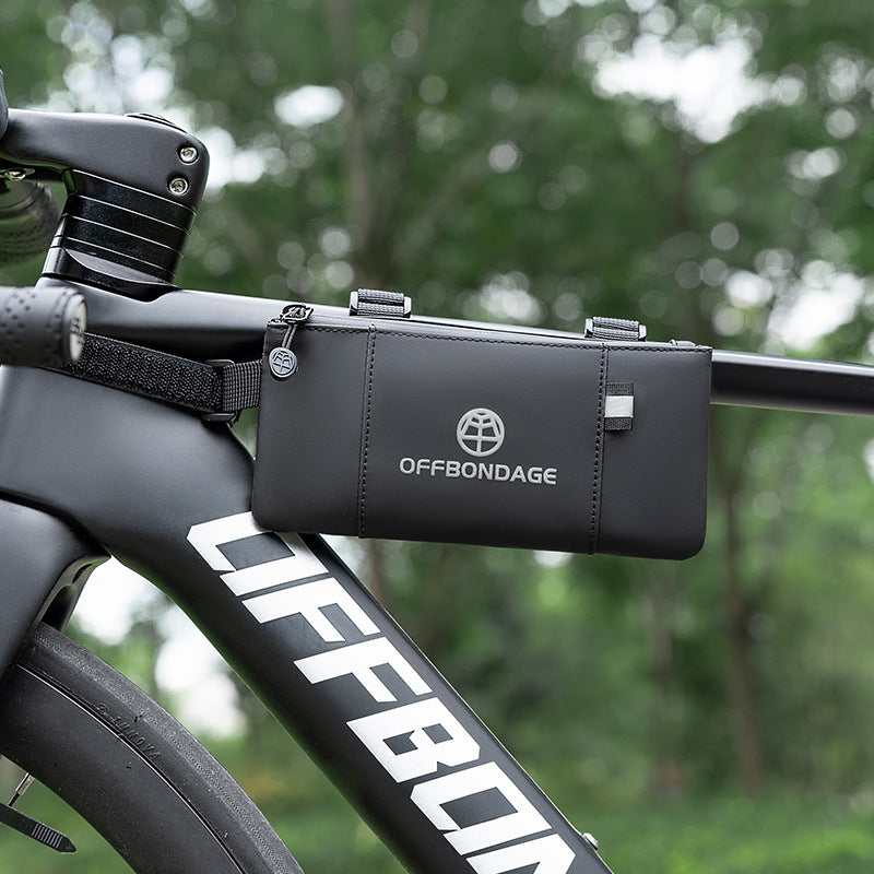 Bolsa de Tubo Superior para Bicicleta con Soporte para Móvil Impermeable MTB
