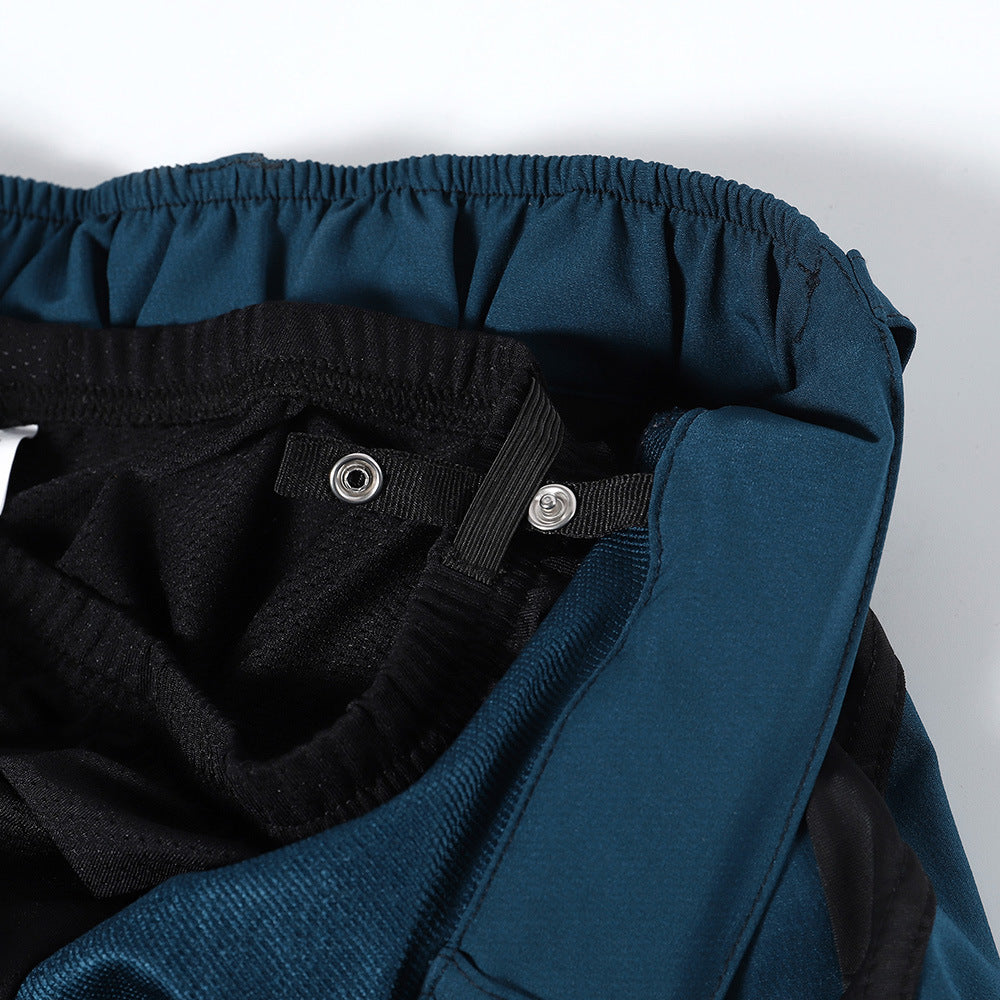 Pantalón Corto de Ciclismo Hombre 2 en 1 Desmontable con Bolsillos, Impermeable y Transpirable para MTB y Outdoor