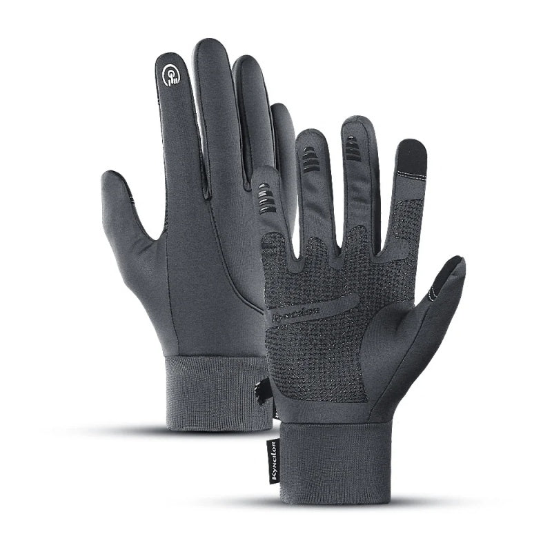 Guantes de Ciclismo Térmicos: Cortavientos, Impermeables y Táctiles Negro