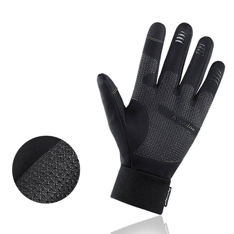 Guantes de Ciclismo Térmicos: Cortavientos, Impermeables y Táctiles Negro