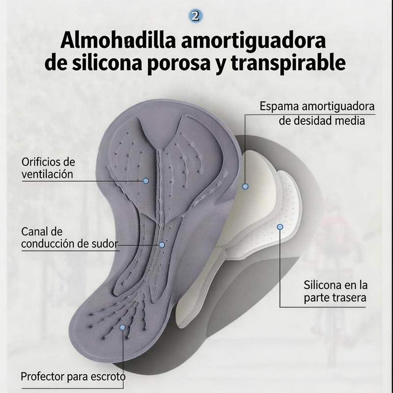 Pantalones de Bici Holgados Hombre con Bolsillos y Cojín Ergonómico