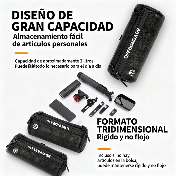 Bolsa Frontal Impermeable para Bicicleta MTB de Gran Capacidad