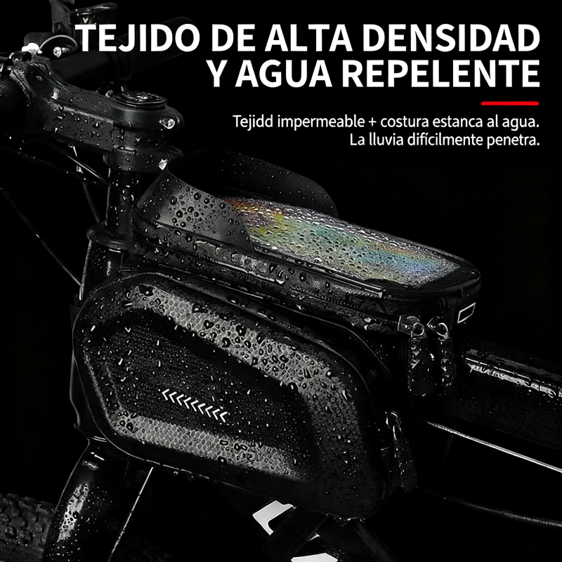 Bolsa para Móvil de Bicicleta Impermeable | Bolsa Rígida de Tubo Superior para MTB y Carretera