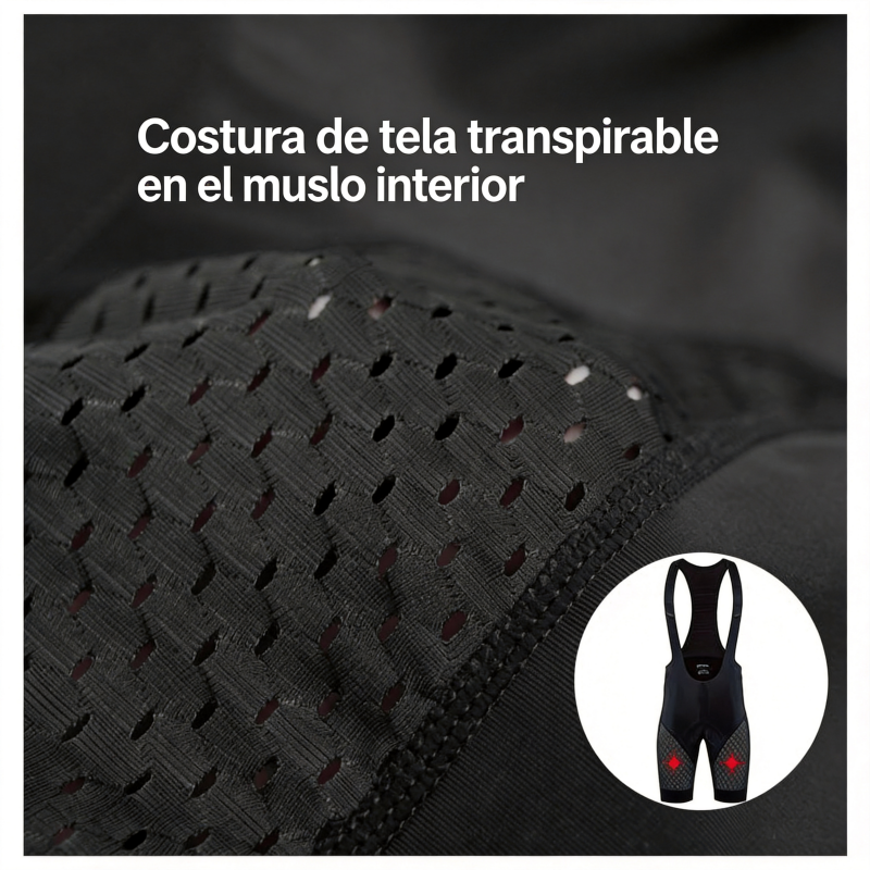 Culotte de Ciclismo con Tirantes | Transpirable y Secado Rápido