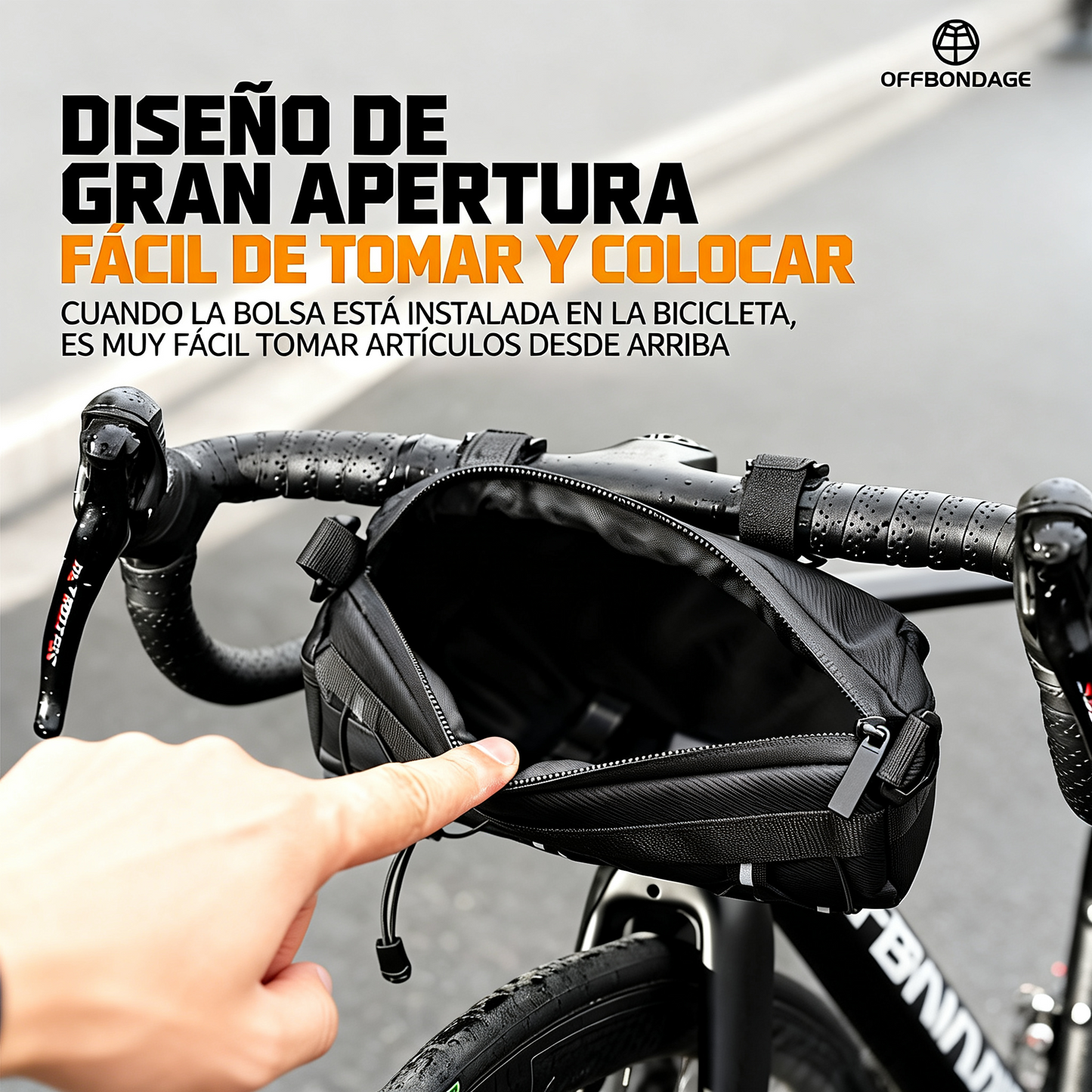 Bolsa de Manillar para Bicicleta Grande Capacidad | Bolsa Frontal Impermeable para MTB y Carretera