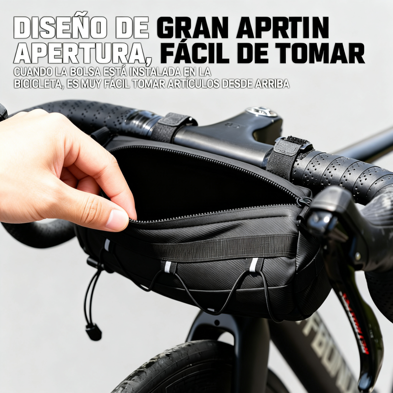 Bolsa de Manillar para Bicicleta Grande Capacidad | Bolsa Frontal Impermeable para MTB y Carretera